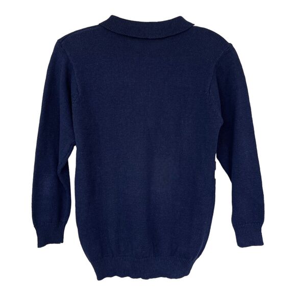 Vintage Sweater Top Knit Small Nautical Patchwork Sailor Art Heritage Classic - Picture 12 of 13